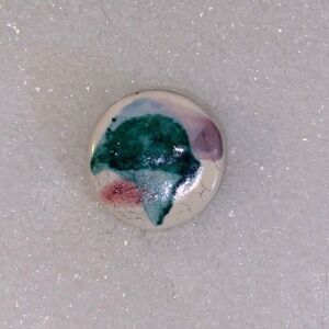 Vintage Ceramic Art Deco Handmade Lapel Pin